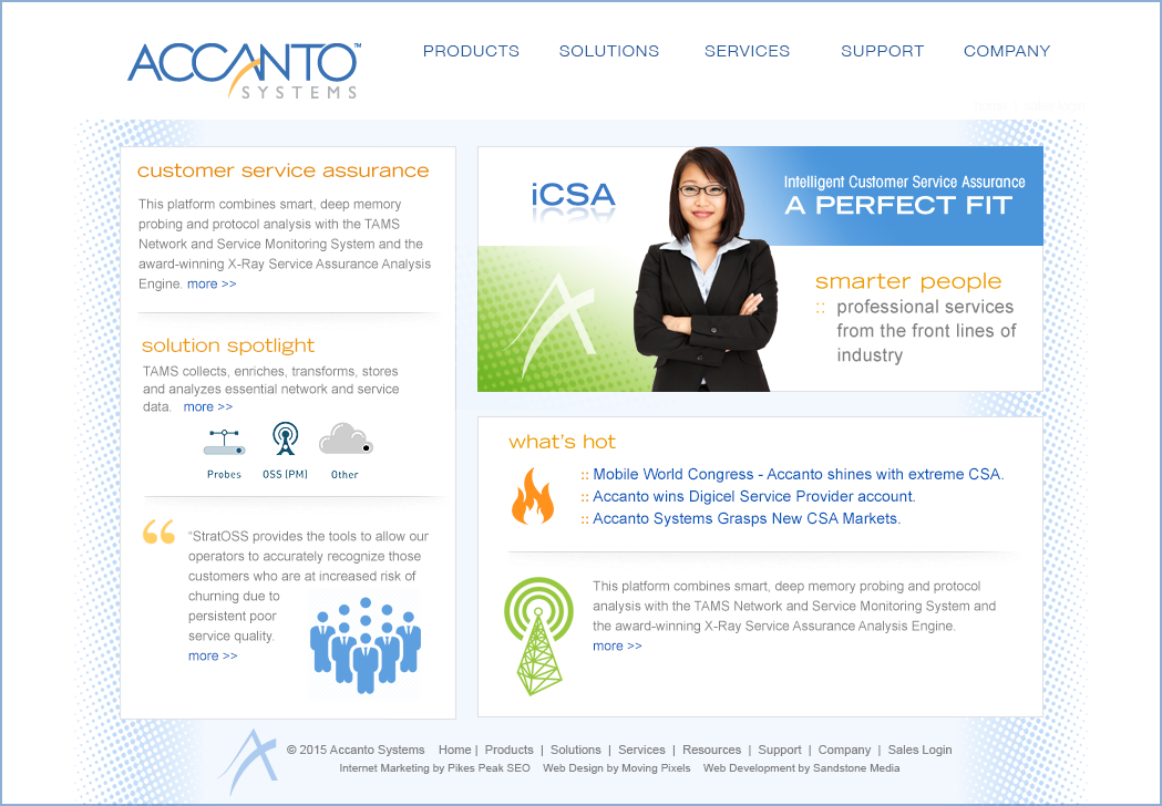 Accanto Systems Web Site by Moving Pixels Creative - Colorado Graphic Design and Web Design
