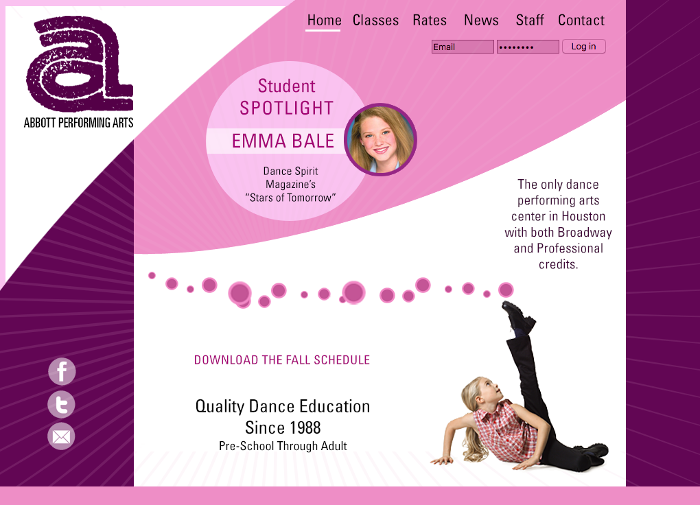 Abbott's Dance Web Site by Moving Pixels Creative - Colorado Graphic Design and Web Design